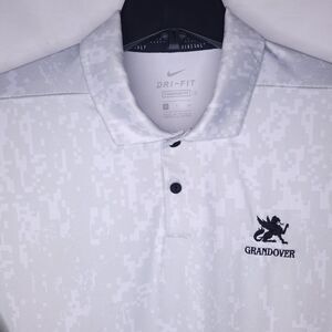 Nike Golf Polo Shirt Mens Small Digital Camo Gray Dri Fit Grandover